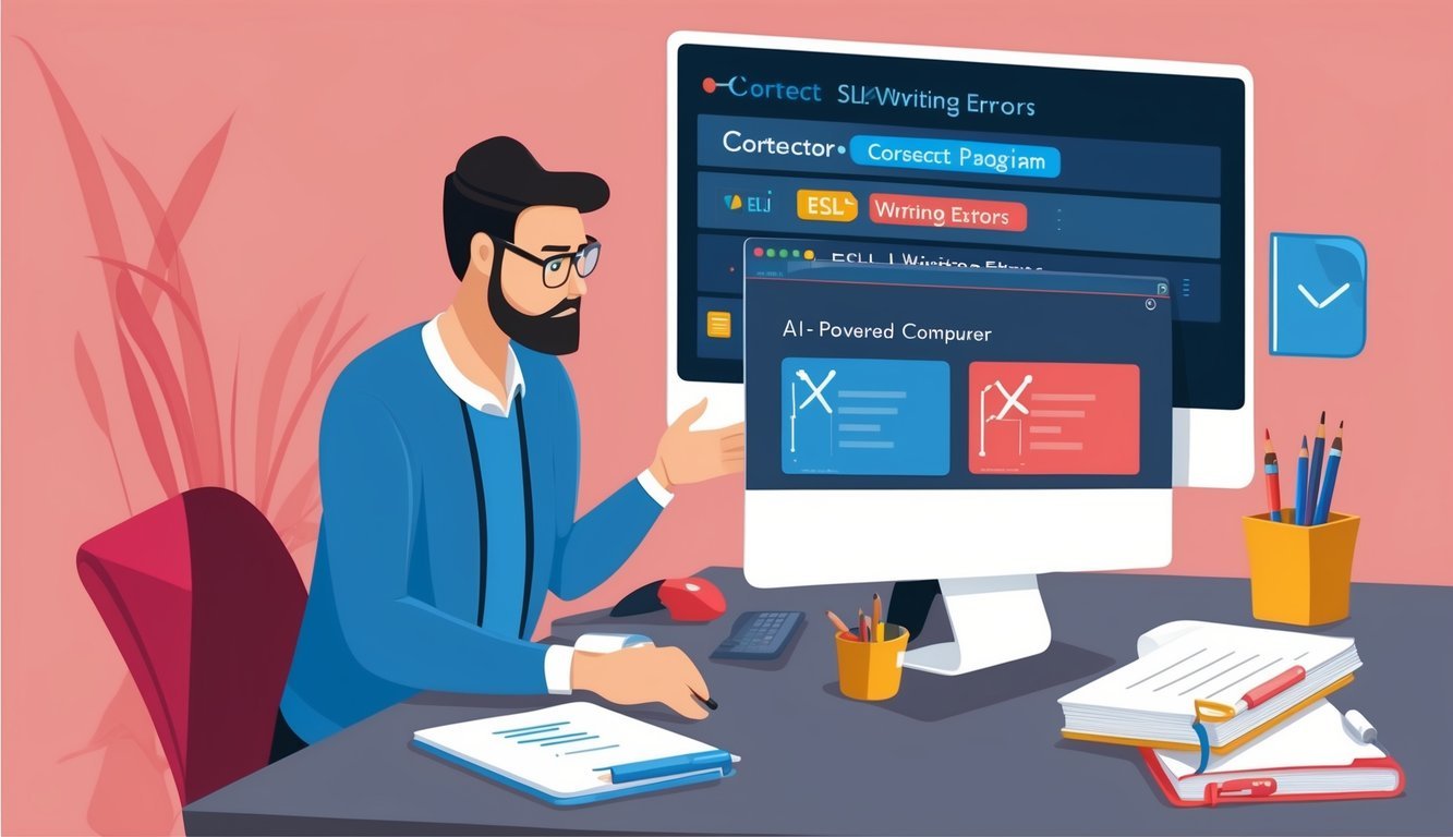 An AI-powered computer program correcting ESL writing errors